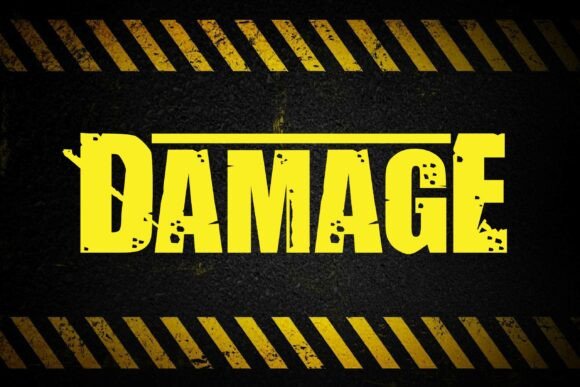 Damage: A Bold Font with Gritty Character