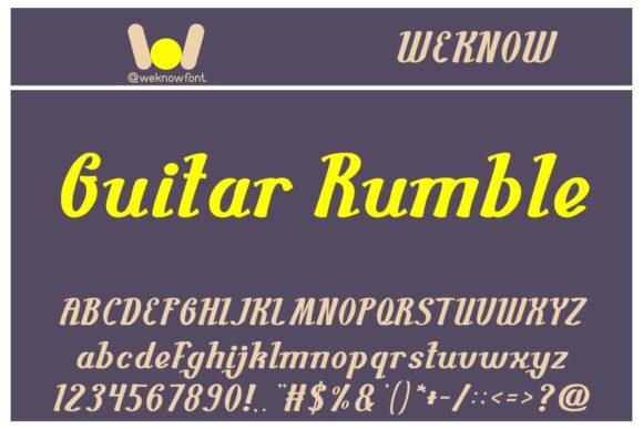 Guitar Rumble: A Display Font That Brings the Noise
