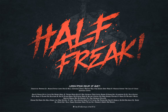 Half Freak: The Hardcore Font for Bold Designs