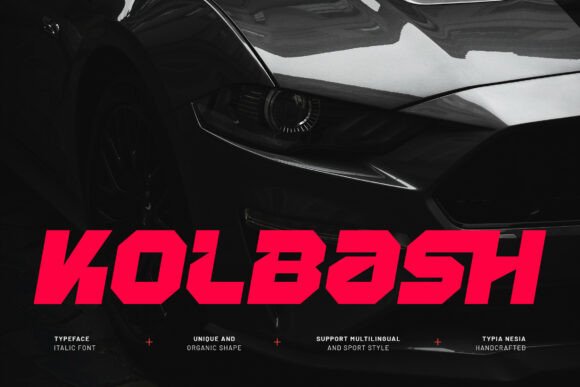 Kolbash: The Modern Sport Italic Racing Font for High-Octane Design