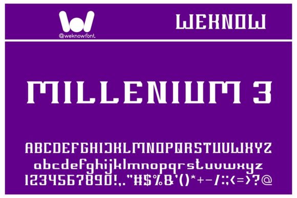 Millenium 3: A Display Font with Character for Creative Projects