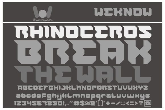 Rhinoceros Break the Wall: A Typeface That Commands Attention
