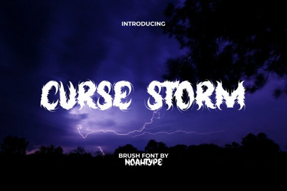 Unleash Raw Power with the Curse Storm Typeface