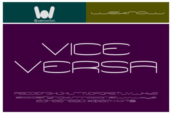 Vice Versa: The Sleek Display Font for Modern Creators