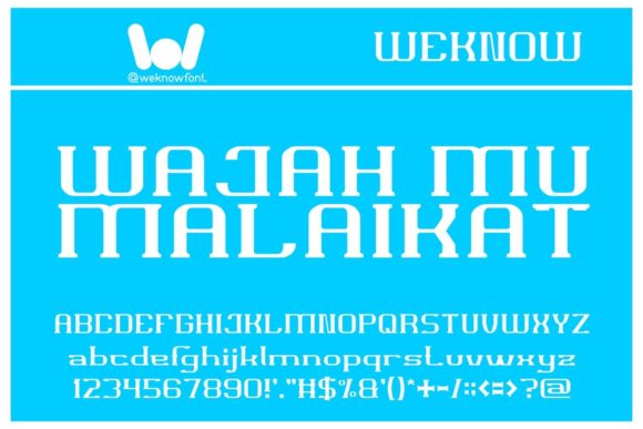 Wajah Mu Malaikat: A Display Typeface That Commands Attention